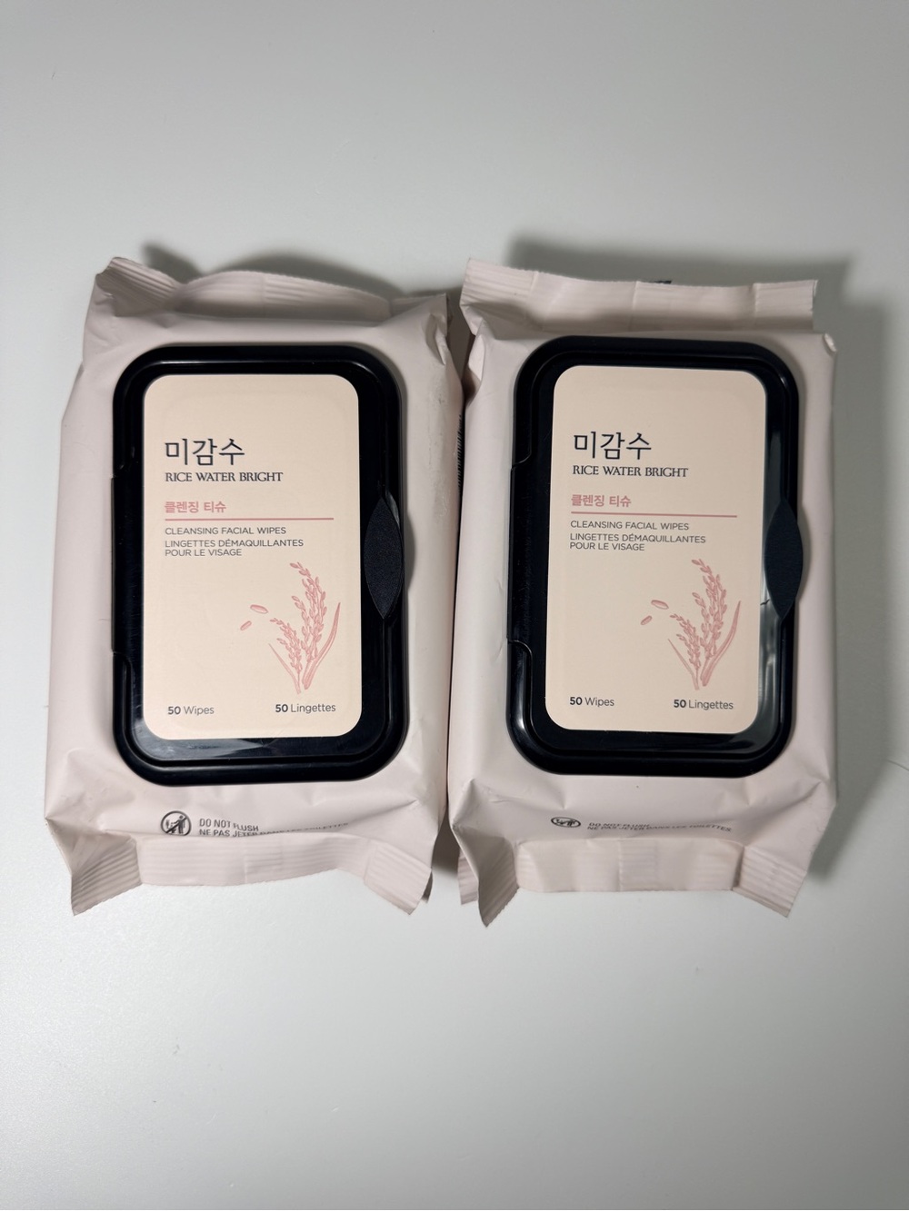 Rice Water Bright Cleansing Facial Wipes - (2 Pack) - New & Sealed